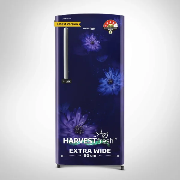 Voltas Beko 185 L, 4 Star, Direct Cool Single Door Refrigerator (Dahlia Blue)