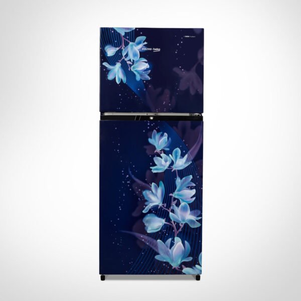 Voltas Beko 230 L, 3 Star, Double Door Frost Free Refrigerator (Nightangle Blue)